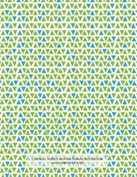 Cornell Notes Inspirational Notebook 160 Numbered Pages: Notebook for Cornell notes with lime green mosaic cover - 8.5"x11" ideal for studying, includ