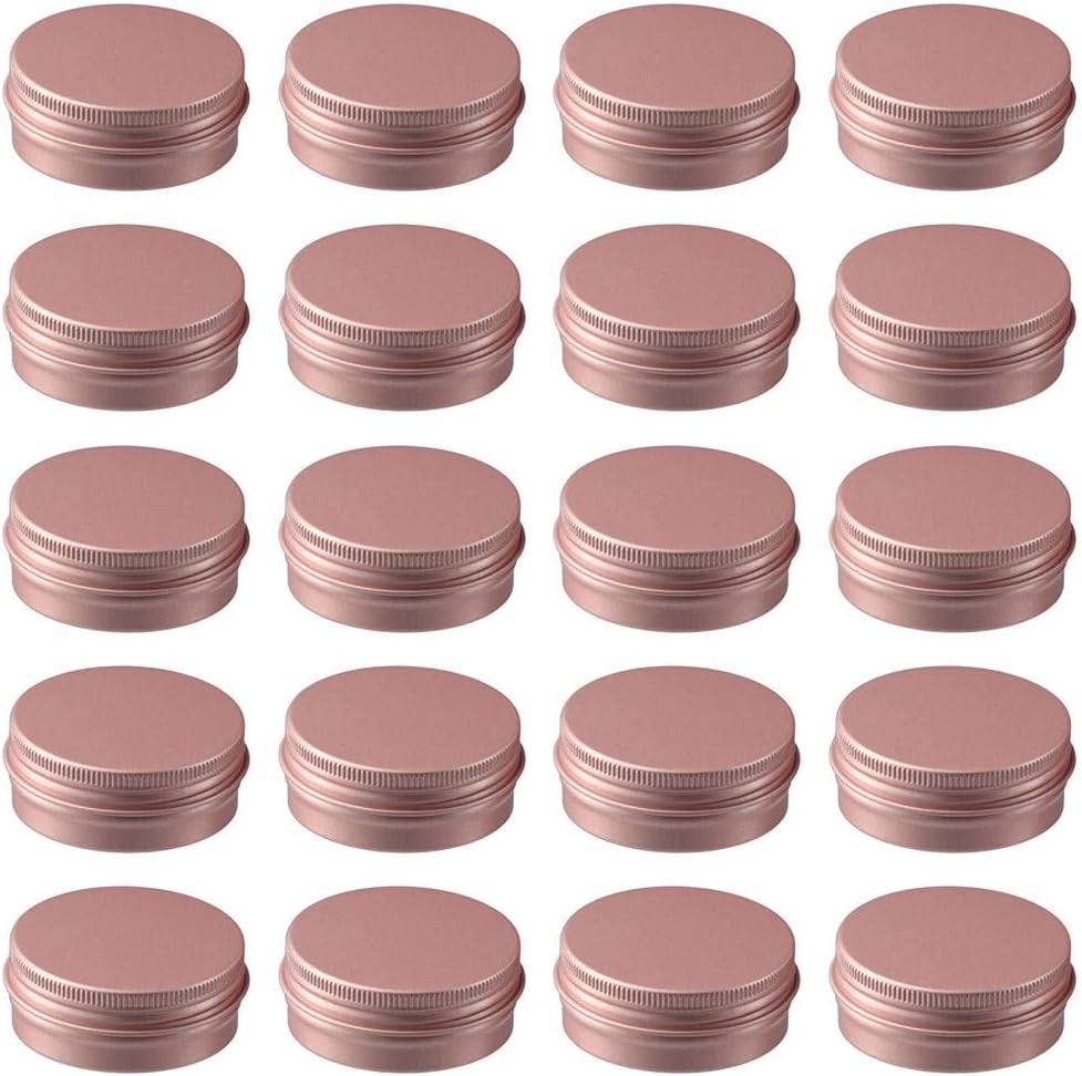 gifthub 20pcs Aluminum Tin Jar, 1 Ounce 2 Ounce Metal