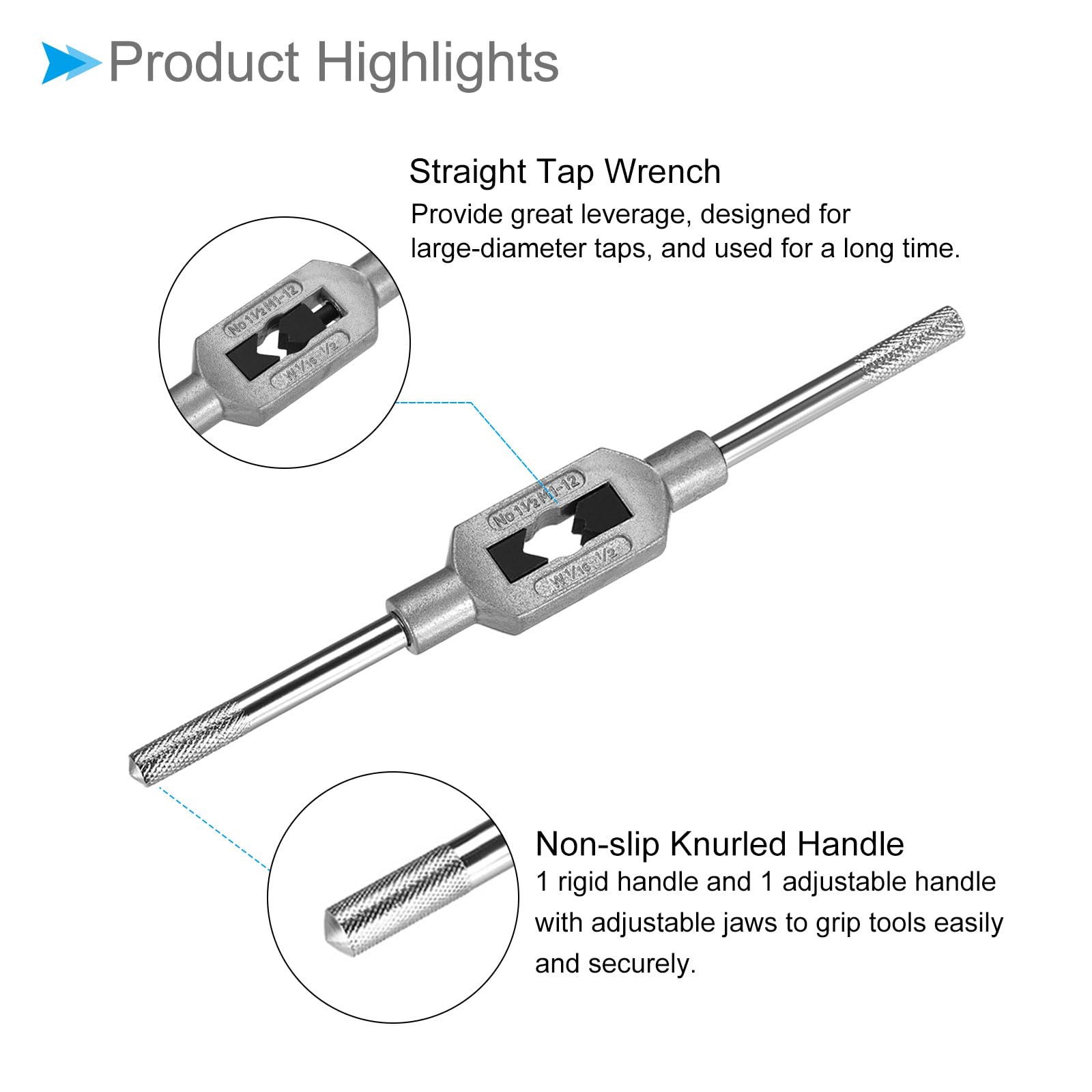 Chiave Per Maschi Regolabile CoCud | Adatta M1-M12 E W1/16-1/2 | In Lega Di Zinco E Acciaio Al Carbonio - Foto 2