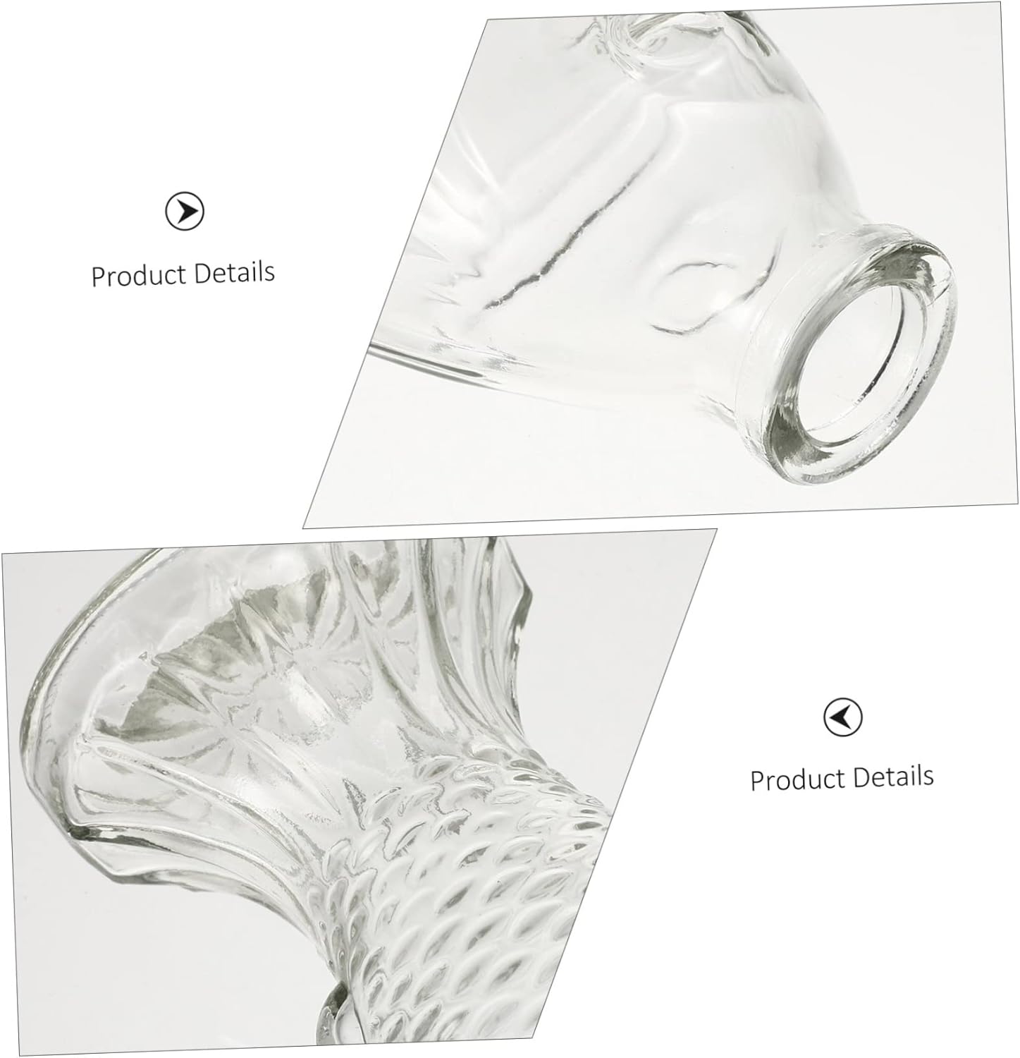 Homoyoyo 2pcs Table Glass Bottle Fish Ornament Safe Glass Material Compact Size for Flower Vase