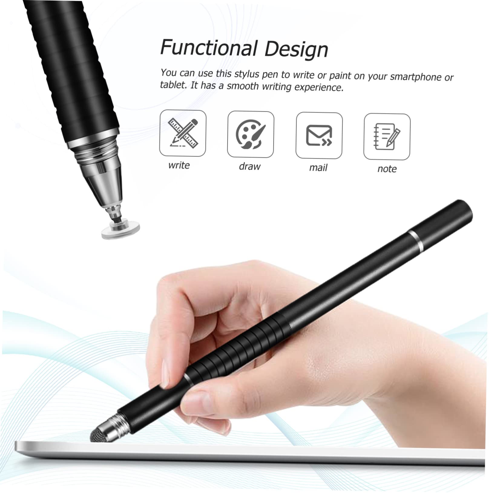 UKCOCO 6piezas Lápiz Capacitivo Delicado para Pantallas Táctiles Diseño Portátil y Ligero Herramienta De Escritura Electrónica Compatible Tablets y Móviles