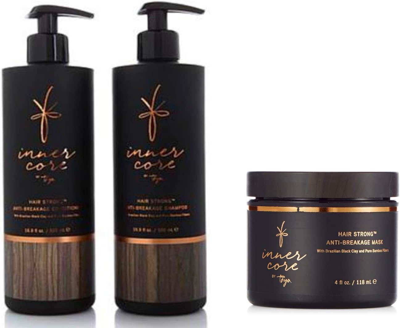 Taya Hair Care Set - 500 ml Inner Core Anti Breakage Shampoo, Conditioner and 237 ml Mask Set