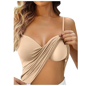 Tank Top with Built in Bra for Women Sports Cute Cami Shirts 2025 Spring Summer Workout Camisoles Sleeveless