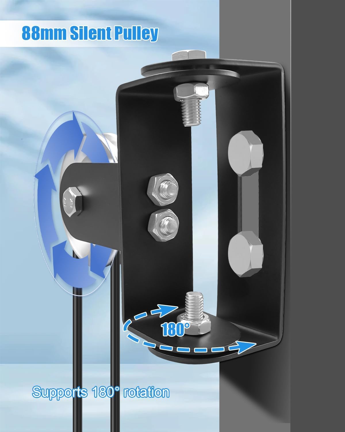 Heavy-Duty Cable Pulley System Fits 2×2 and 3×3 Inch Power Racks image 3