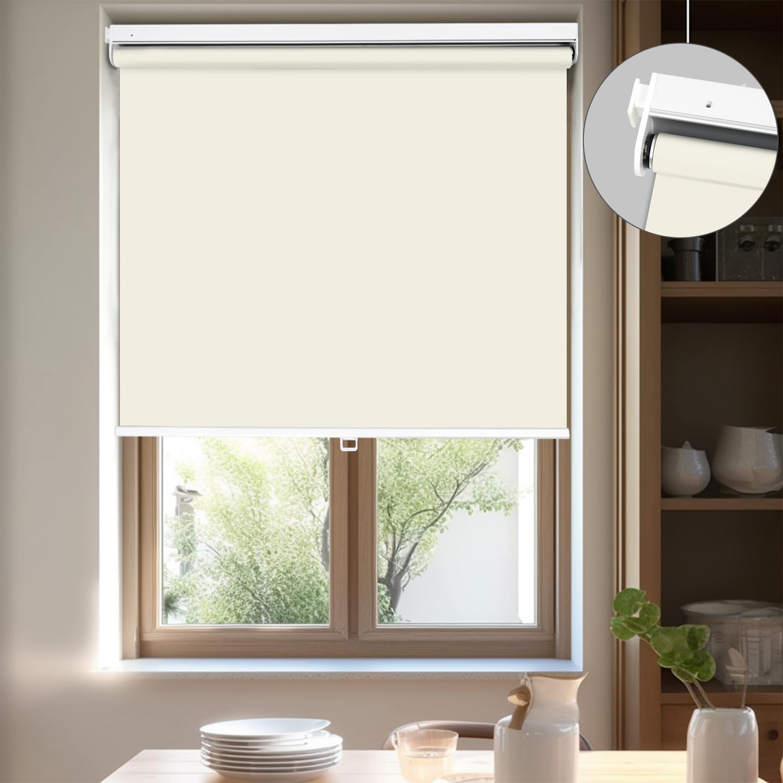 【HOCRISSON ロールスクリーン】 突っ張り式（穴開け不要）一級遮光 Amazon｜HOCRISSON つっぱり式 ロールスクリーン 1級遮光 ロール