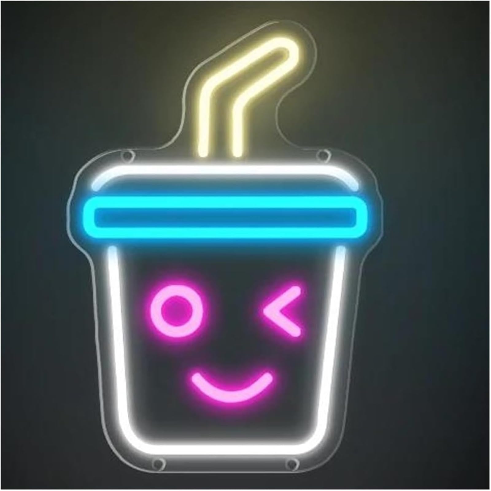 Zynther Neon lamp Bubble Tea Cup for neon Light LED for Milk Shop Coffee Restaurant Department