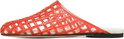Clear Jelly Shoes for Women Slip on Jelly Mesh Slides Comfortable Closed Toe Flats Sandals Summer Beach Slippers.