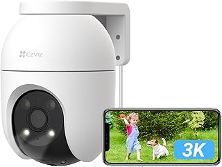 EZVIZ 360° Outdoor WiFi Surveillance Camera, 3K Security IP Camera, Color Night Vision, AI Detection of People/Vehicles, A…