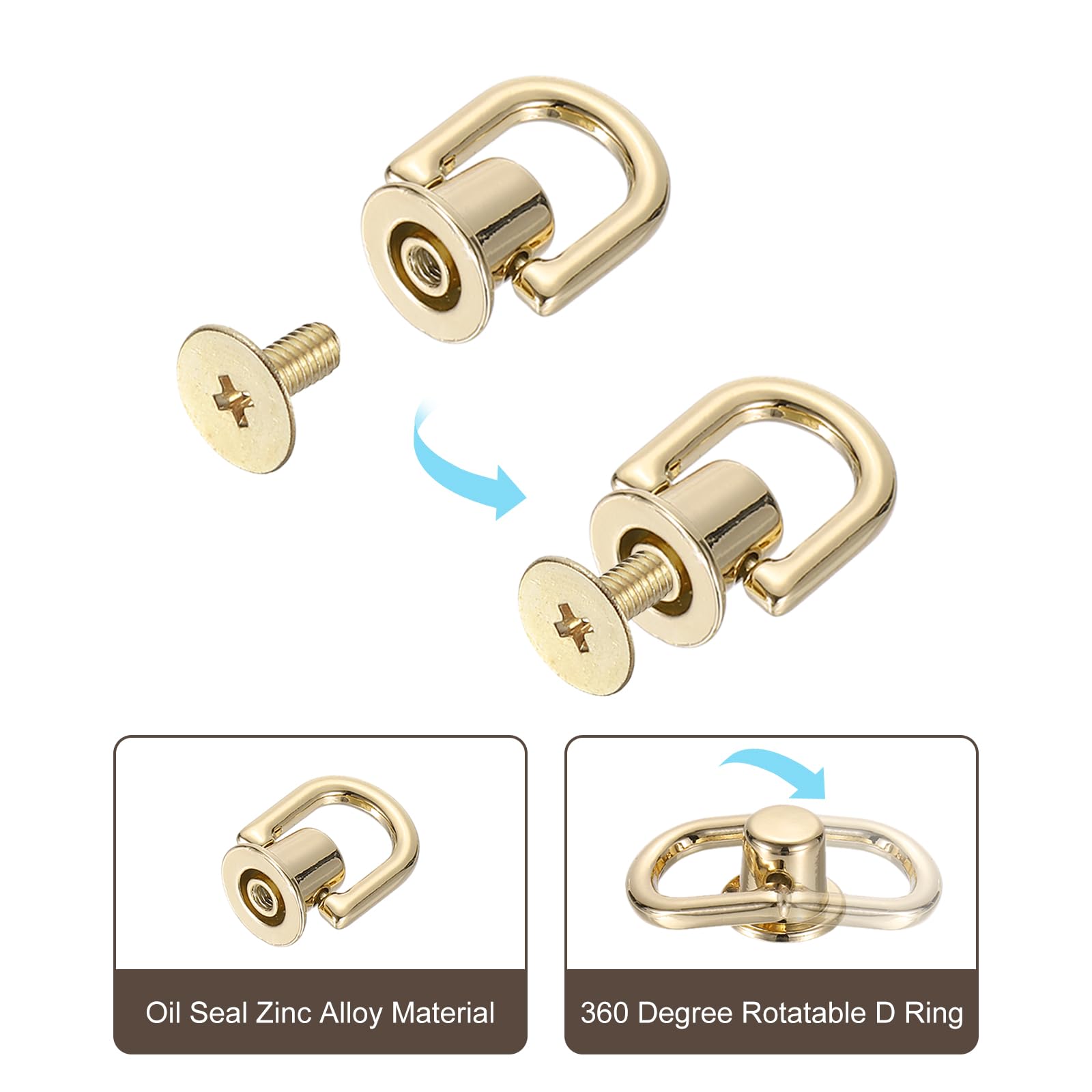 Kit 20 Rivetti A Testa Tonda In Lega, Diametro 7 Mm, Vite E Rondella, Per Cinture, Borse E Lavori In Pelle Fai-da-te, Colore Argento