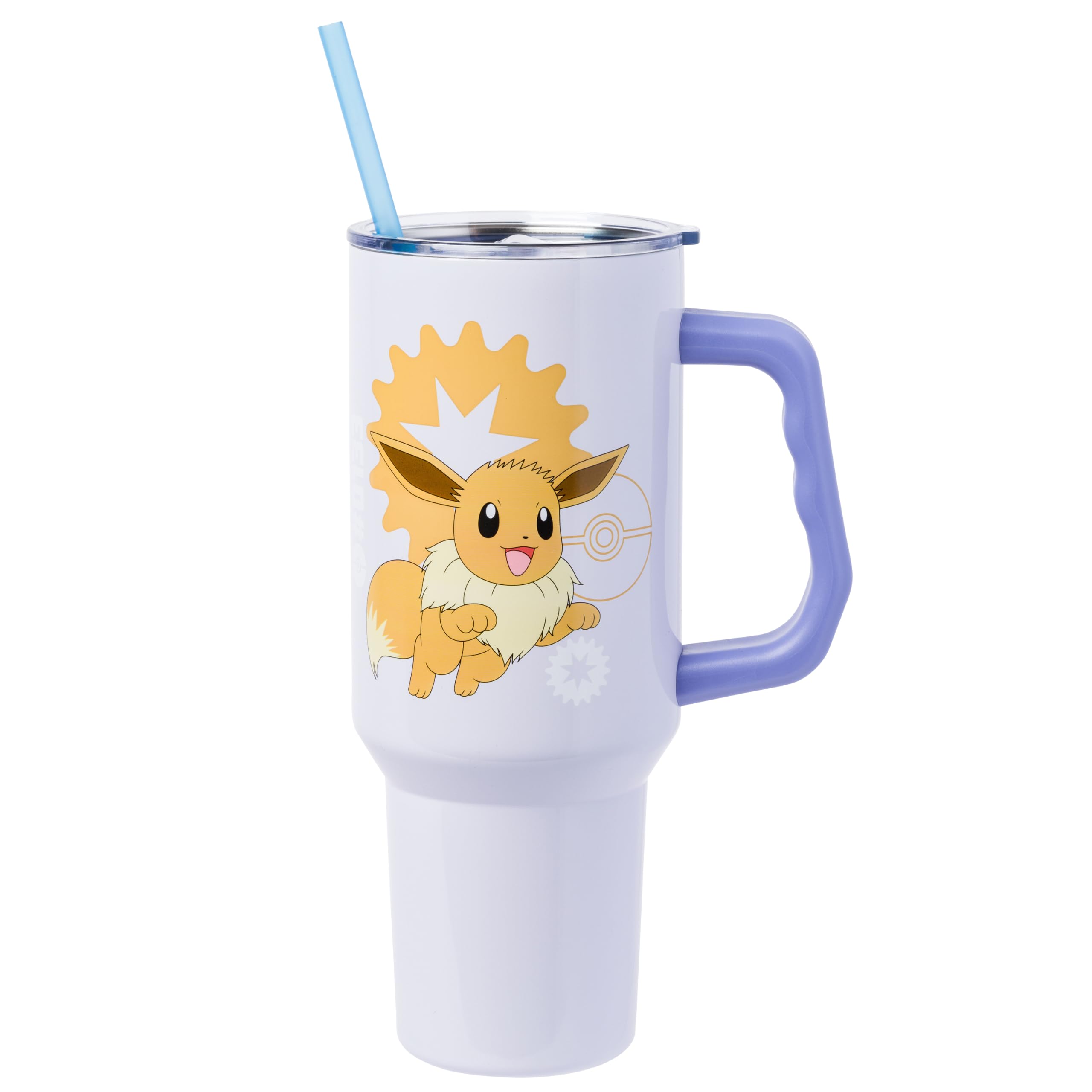 Amazon.com | Silver Buffalo Pokémon Eevee, Stainless Steel Tumbler