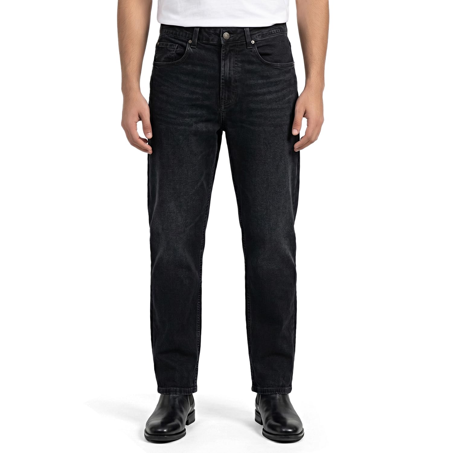 Men's Renato Loose Fit Low Rise Casual Jeans-image-2
