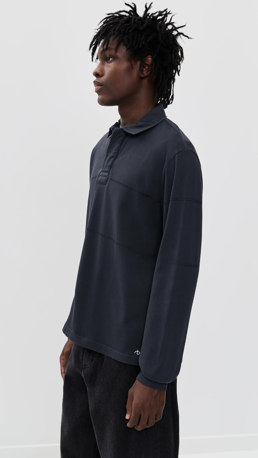rag & bone Men's Washed Rugby Polo - Image 3