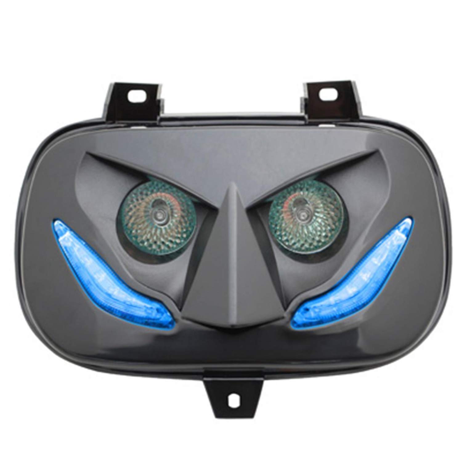 Maschera Fari Alogeni Replay Per MBK 50, Nitro, Yamaha Aerox 50 - Nero Con LED Bianchi - Foto 9