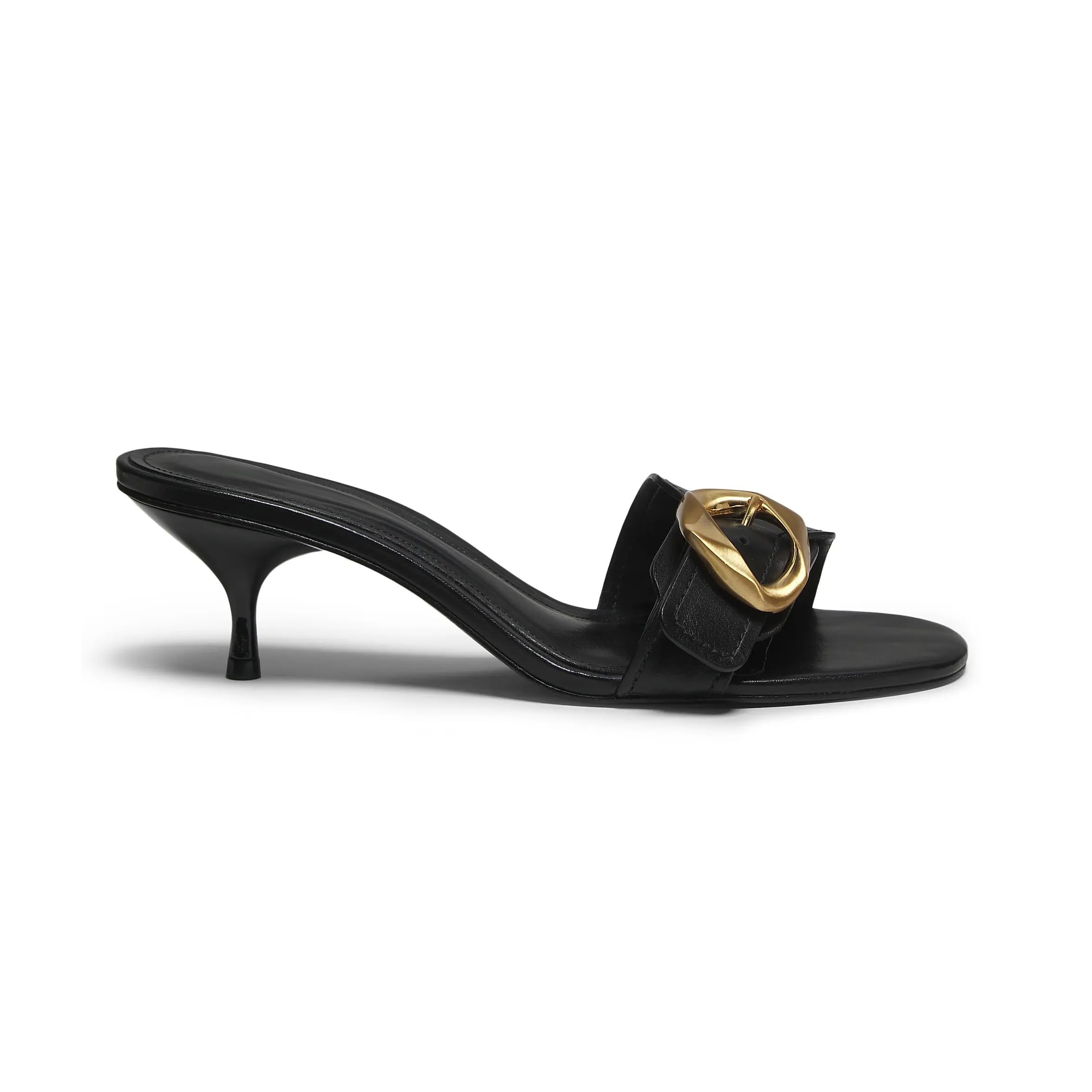 Lhamo Latso Buckle Slide Heeled Sandals for Women with 2.25 Inch Stiletto Heel