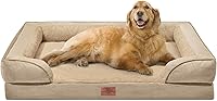 Vista 236 de Comfort Expression - Cama ortopédica para perros extragrandes, 42 x 30 pulgadas, cama impermeable y de apoyo de espuma con cojines removibles, sofá