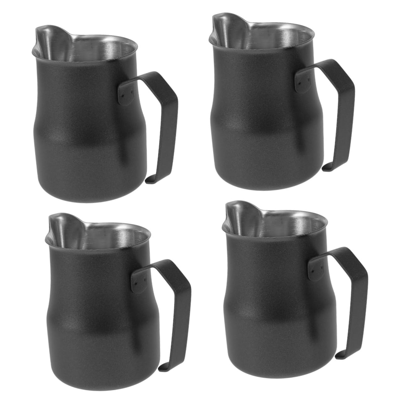 Gadpiparty 4pièces Pichet à Mousse De Lait Acier Mousseur à Café Pour Lattes Et Cappuccinos Outil De Professionnel Pour Cuisine Et Bureau