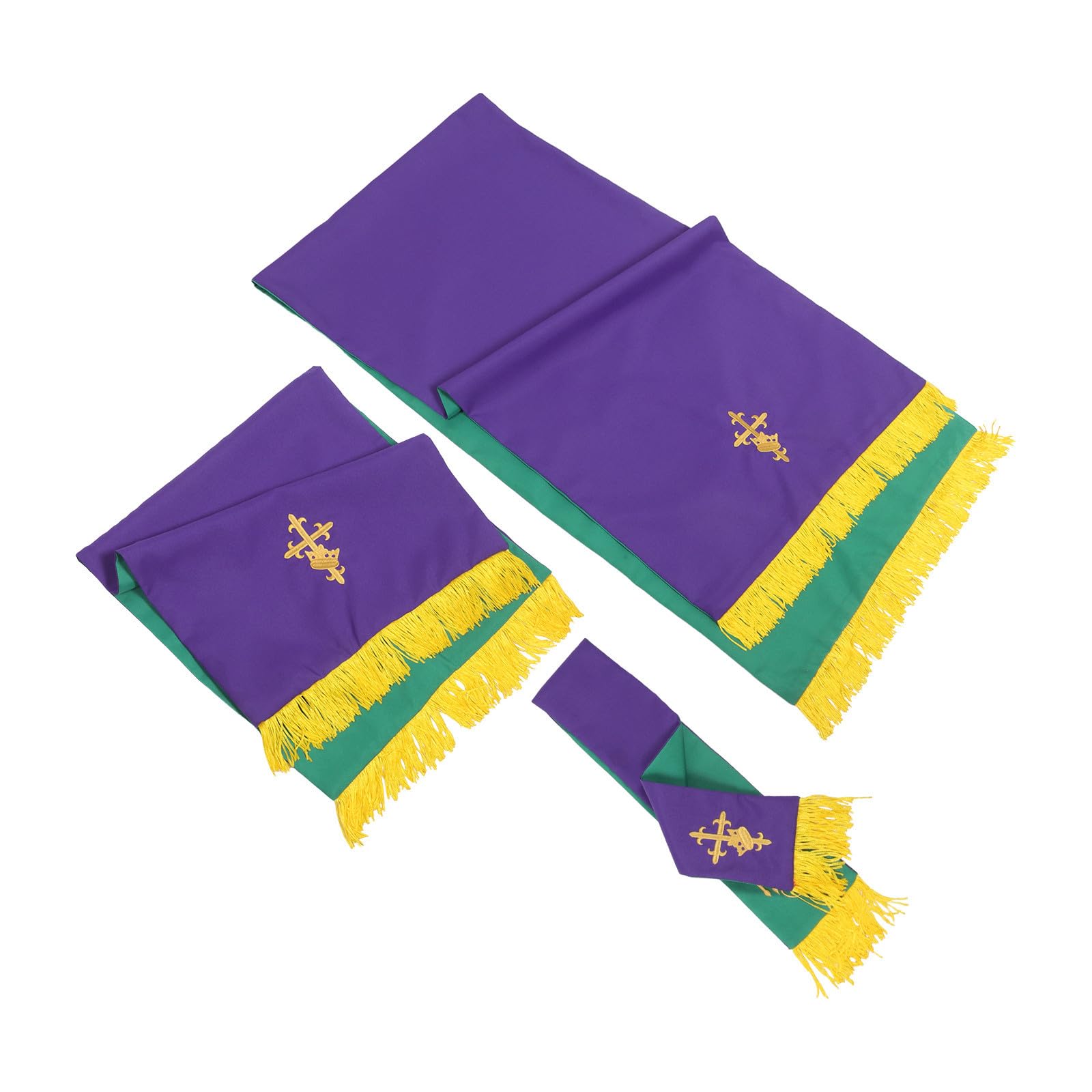 Chemin de Table Religieux en Tissu pour Autel et Chaire Croix, Ensemble 1 Pièce, Élégant et Facile d'entretien, pour Cérémonies de Communion et Mariages