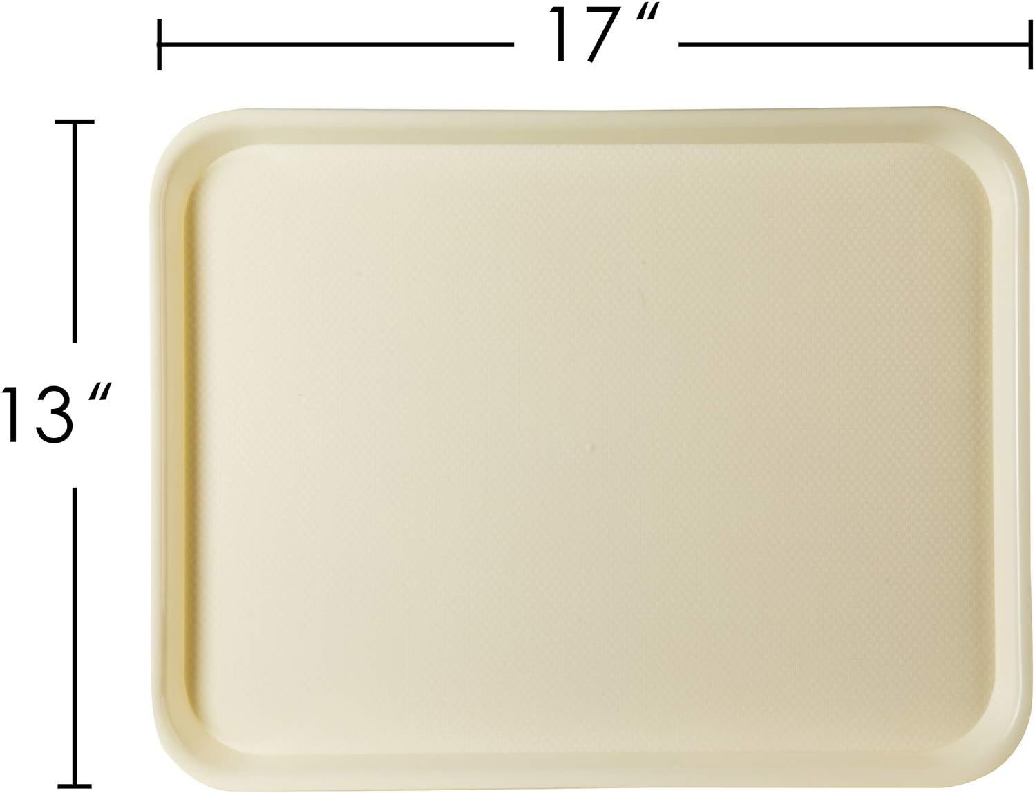 Rectangular Plastic Serving Trays,Fast Food Serving Cafeteria Trays,17"X13",Set of 6(Beige) - Image 4