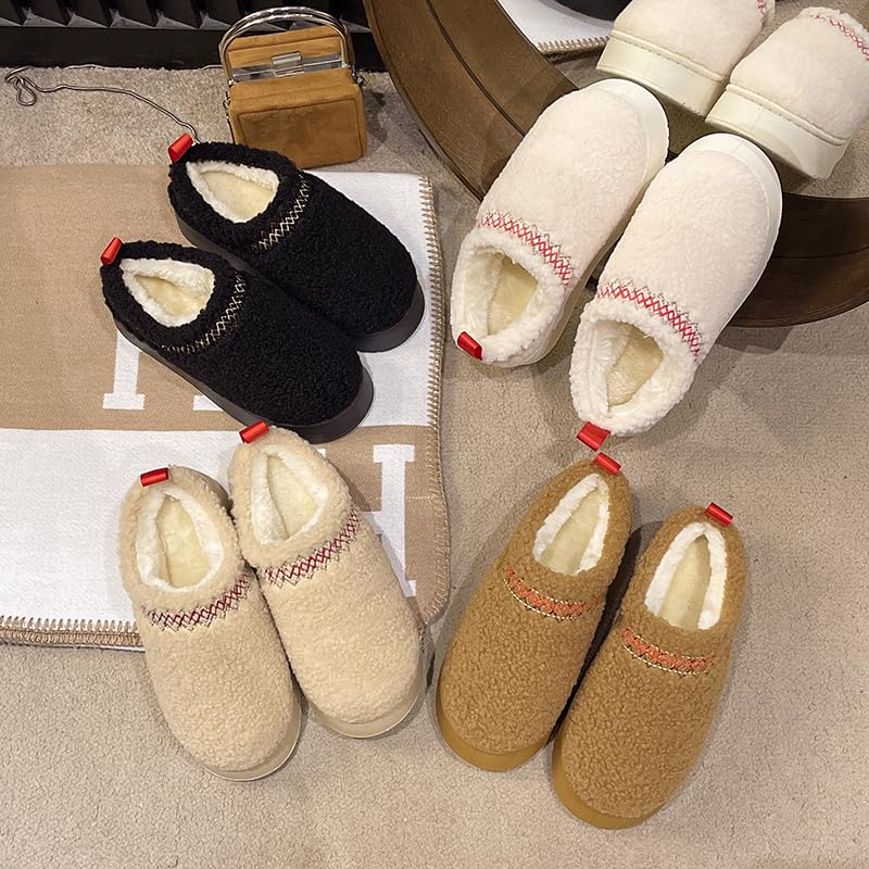 Women's Slippers Winter House Shoes Indoor and Outdoor- Cozy Fur-Lined Ankle Boots for Warm and stylish snow boots4