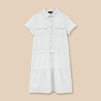 【新品未使用タグ付き】キャロウェイ]半袖 ワンピース　ストライプ柄　夏 新品未使用タグ付き】キャロウェイ]半袖 ワンピース ストライプ柄 夏