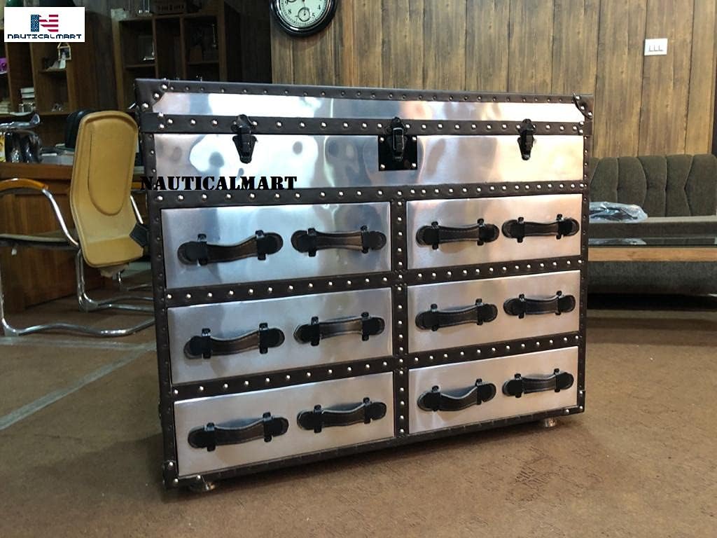 Nautical-Mart Mayfair Steamer Trunk Double Chest
