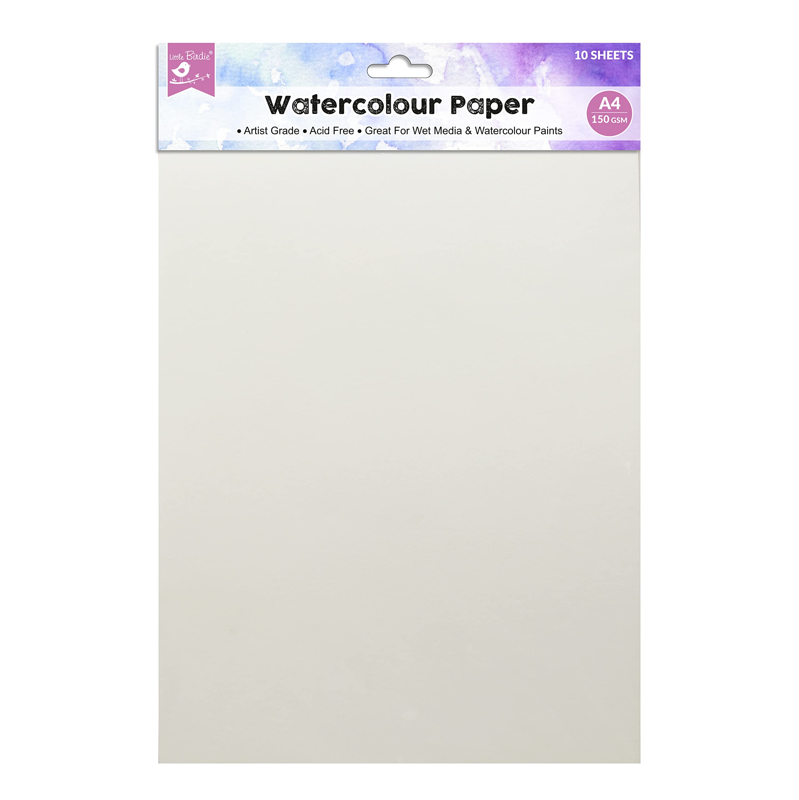 Little Birdie Water Colour Paper for Painting 150gsm,A4,10 Sheets| Water Color Paper |Water Painting Sheet |Watercolor Sheets for Watercolours, Gouache, Ink and Mixed Media for Artists (B09Y63R2R8) Amazon Price History, Amazon Price Tracker