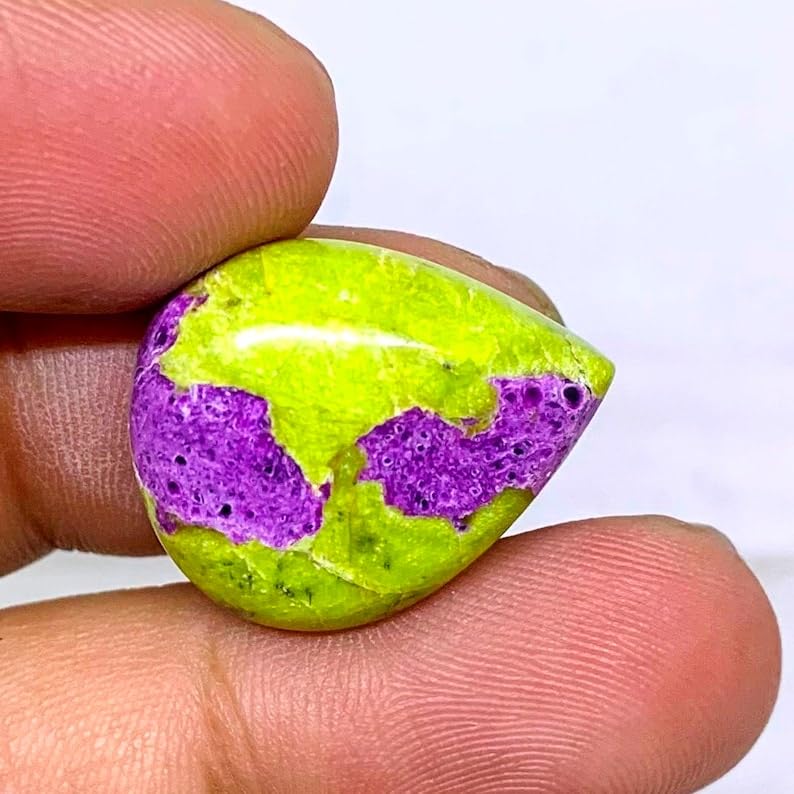Cabochon atlantisite poire 21x17mm pour creation bijoux pendentif - 6