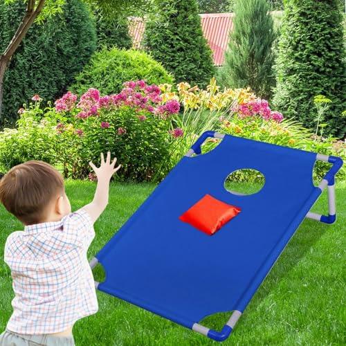 Jeu de Cornhole compact anti-vent avec sacs de lest portables pour camping et plage - 3