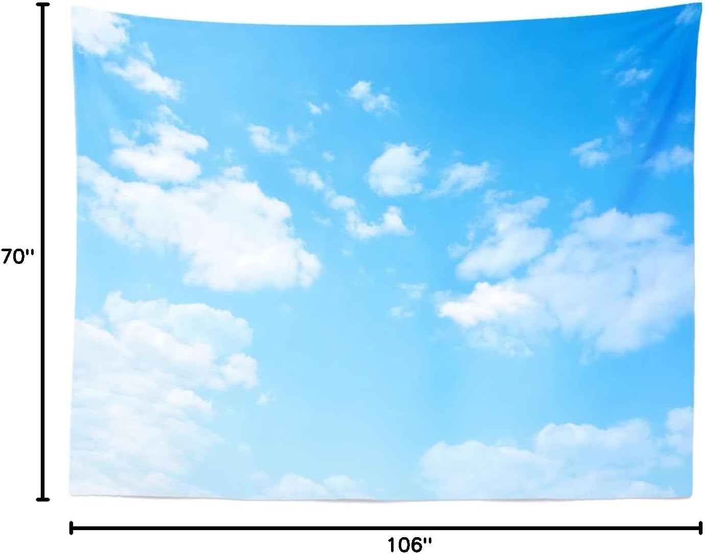 BELECO Light Blue Sky Clouds Tapestry Ceiling Decor Sunny Sky Cloud Theme Party Wall Decorations Natural Scenery Decorative Tapestry for Bedroom Living Room Dorm Home Decor