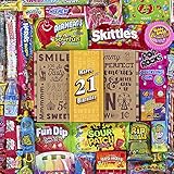 VINTAGE CANDY CO. 21ST BIRTHDAY RETRO CANDY GIFT BOX - 2000 Decade Childhood Nostalgia Candies - Fun Funny Gift Idea - Turning 21 Gag Basket - PERFECT For Man Or Woman Turning TWENTY ONE