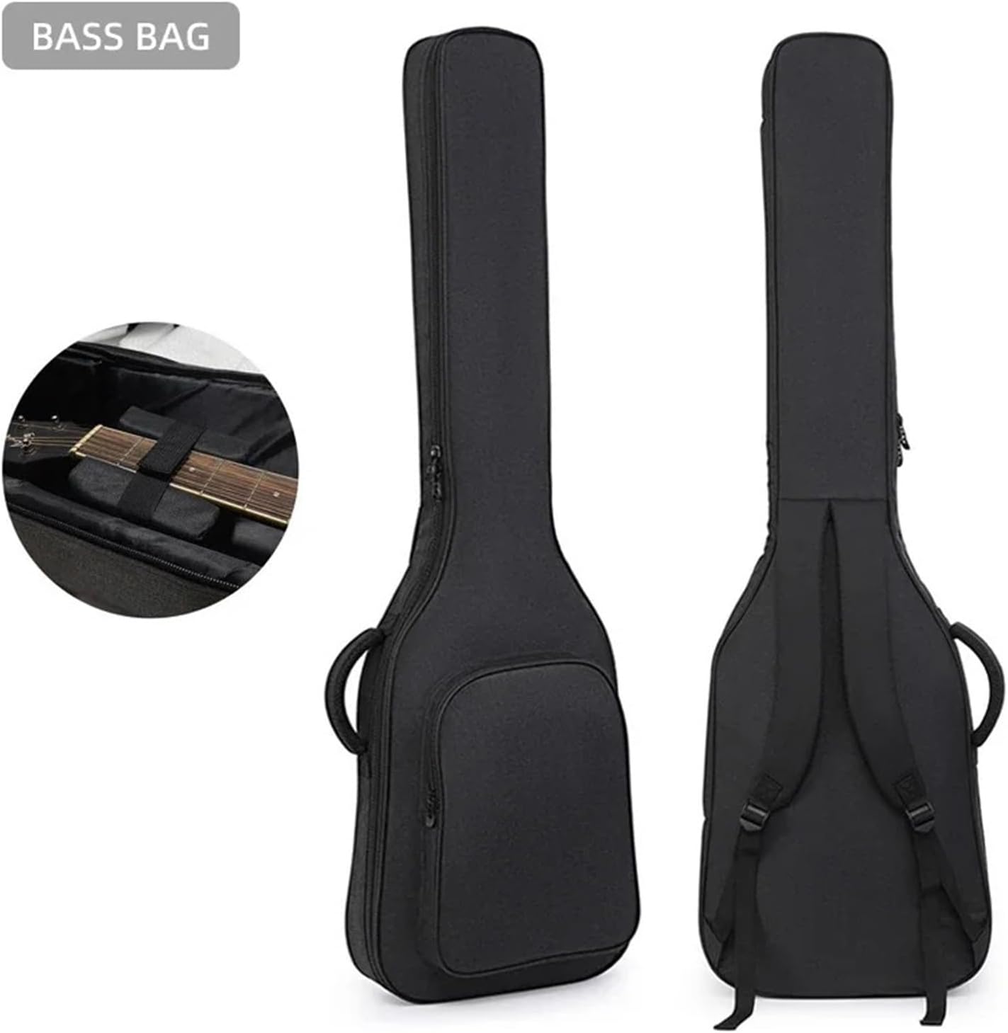 Acoustic Guitar Bag 1 Piece Thickend Bass Bag 15mm Cotton Pad Rip-stop Backpack Shoulder Cover Protect Carrying Case Neck Cushion Design