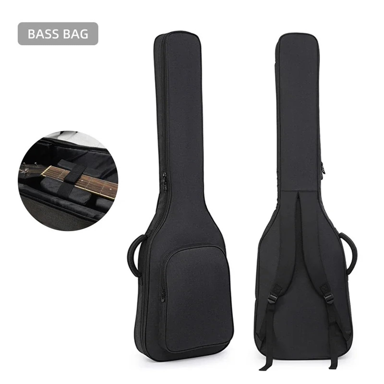 Torba na gitarę 1 szt. Gruba torba na bas 15 mm wacik Rip-stop Plecak Osłona na ramię Chroń futerał do przenoszenia Poduszka pod szyję