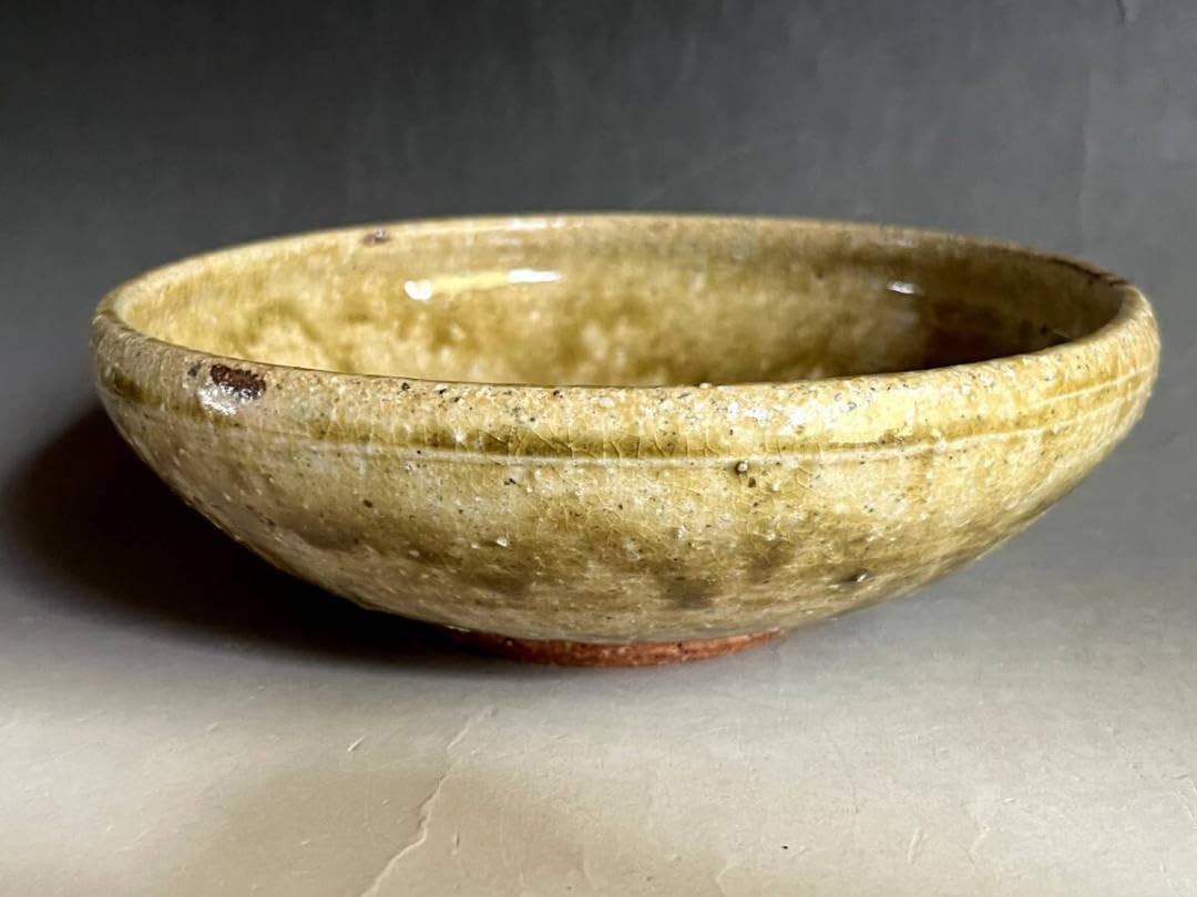 鉢■古瀬戸自然釉浅鉢 緑釉薬 菓子鉢 土物皿 料理鉢 古美術 時代物 骨董品■ 鉢古瀬戸自然釉浅鉢 緑釉薬 菓子鉢 土物皿 料理鉢