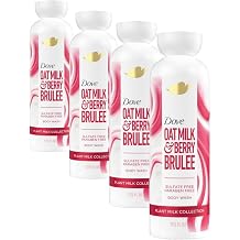 Dove Plant Milk Cleansing Body Wash Oat Milk & Berry Brulee for Moisturized Skin Gentle Cleanser, No Sulfate or Parabens, pH balanced 17.5 fl oz