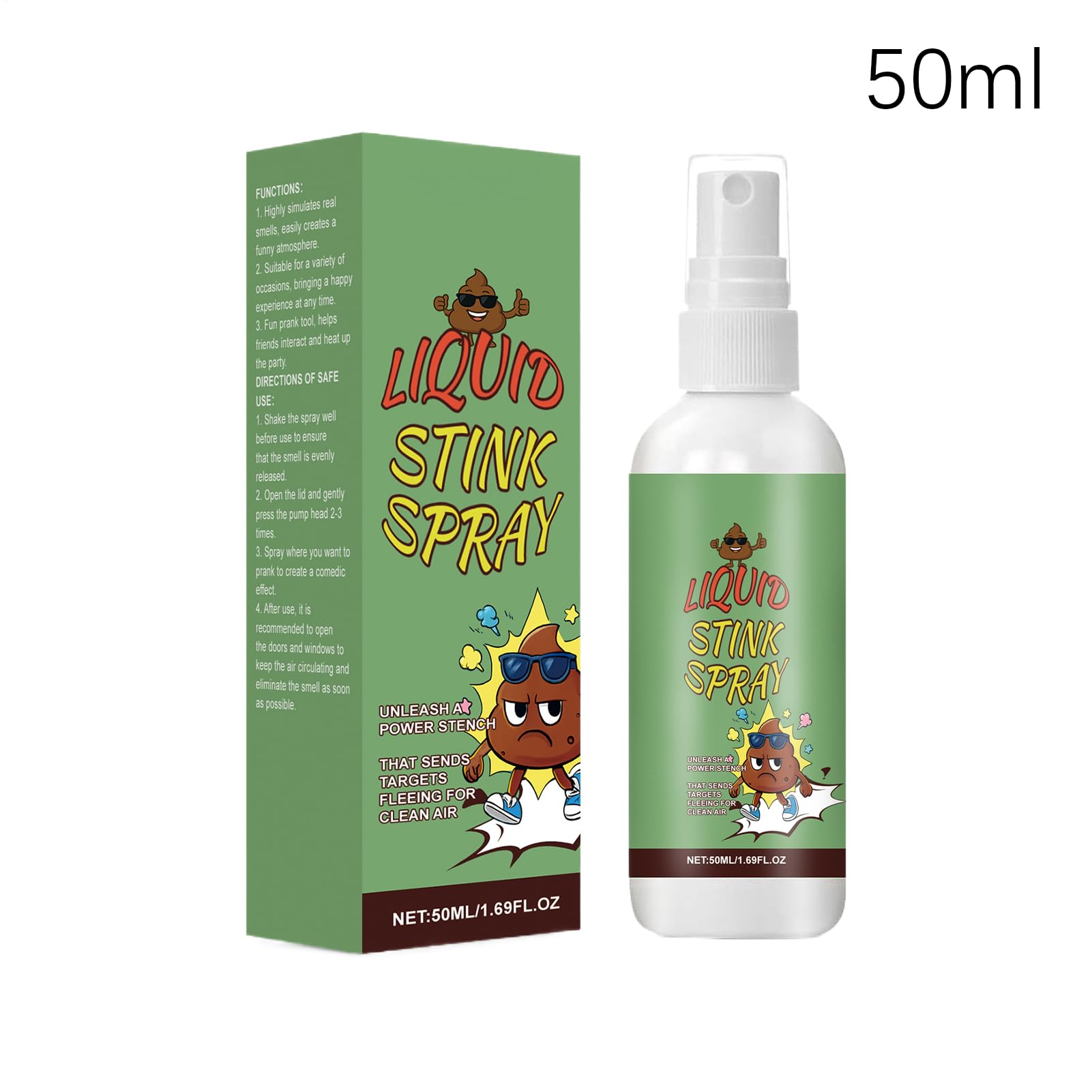 Furz Spray Extra Starker Gestank,Furzspray Scherzartikel - 50ml Lustiger Stinknebel Mit -Scherzgerät Für Halloween Partys Treffen Aprilscherz Streiche Kinder Erwachsene