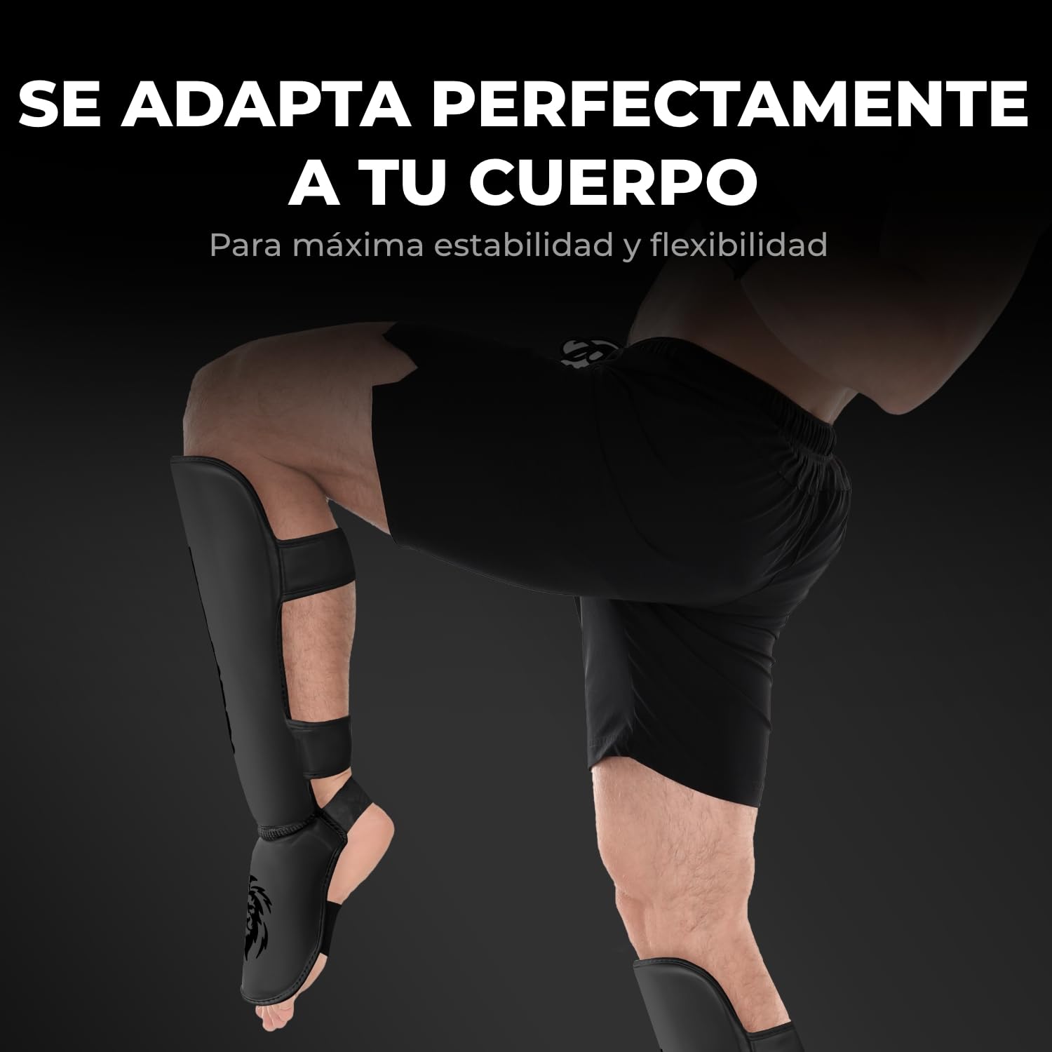 FIGHTR® Espinilleras con Ajuste Acolchado Ideal | Espinilleras Gruesas para Kick Boxing, MMA, Muay Thai y Otras Artes Marciales