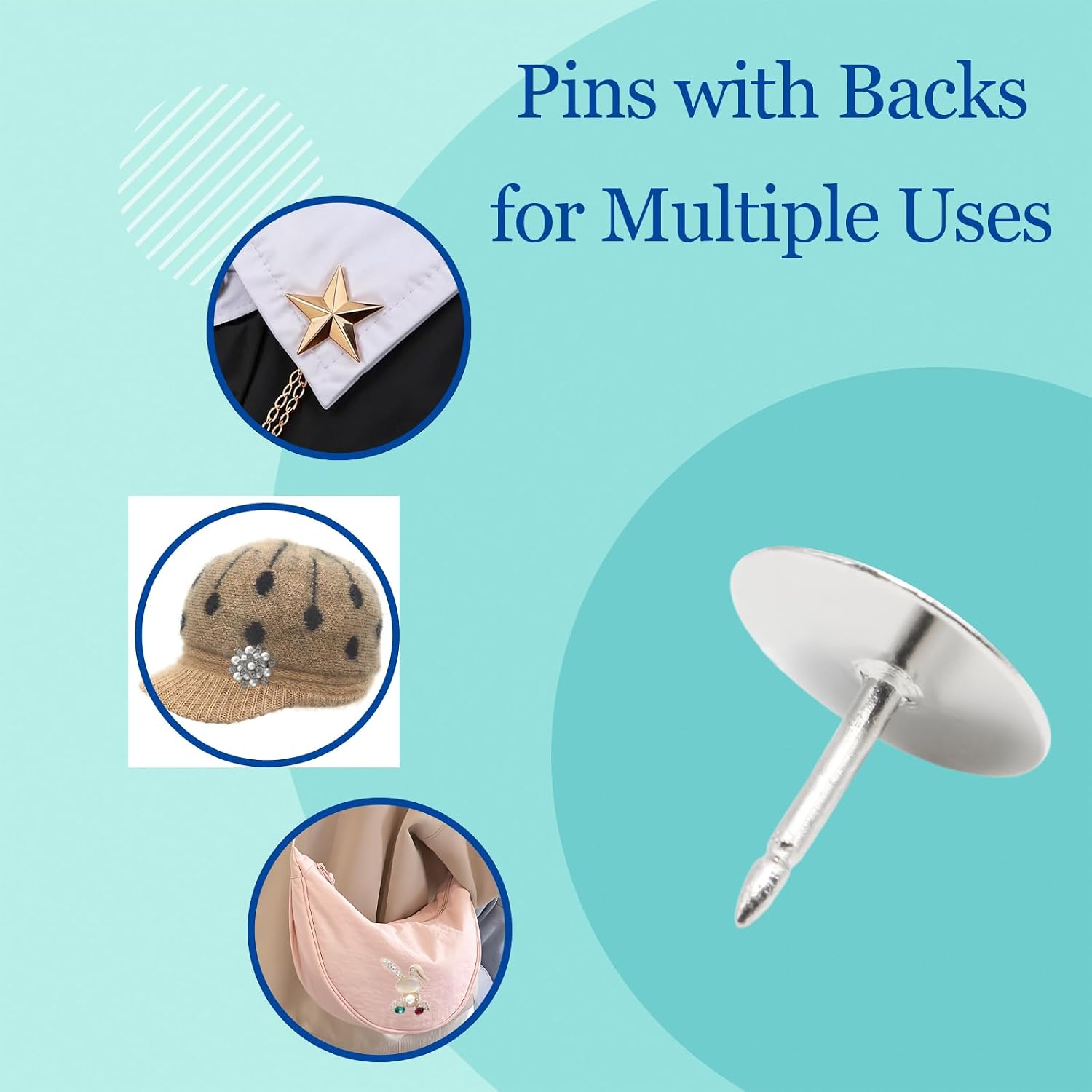 50 Pairs Butterfly Clutch with 10MM Blank Pins, Butterfly Clutch Tie Tacks Pin Back Replacement for Craft Making (Silver and Gold)