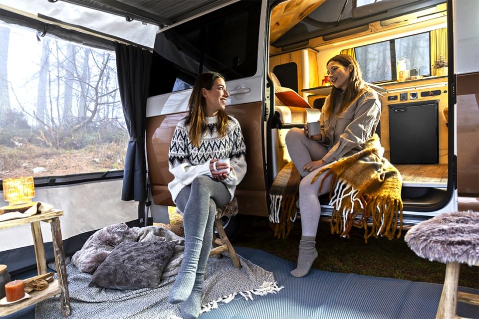 Fiamma Privacy Room Markisenvorzelt, 80% Polychlorid 10% Polyester 10% Glasfaser, Grau Weiß, 260-300 cm