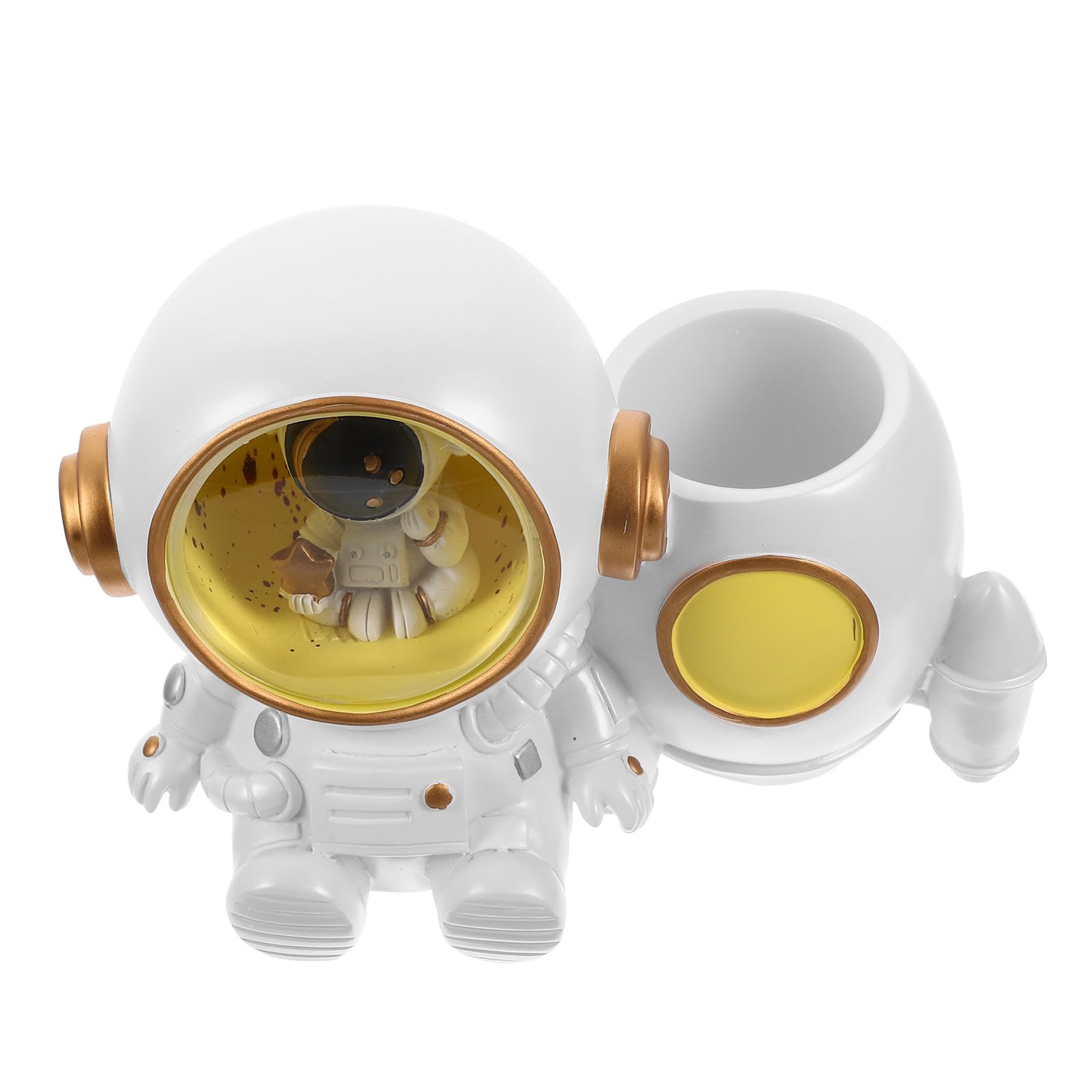 Porte-crayons astronaute idée cadeau originale avec lumière LED pour bureau enfant
