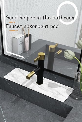 Miniatura 7 de Grifo de fregadero de cocina a prueba de salpicaduras, tapete absorbente para grifo de fregadero de tierra de diatomeas, tapete de secado, para
