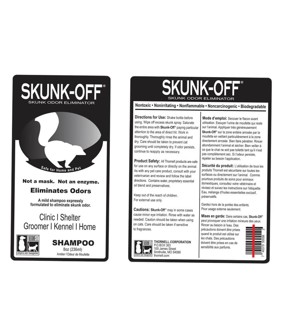 Skunk Off Shampoo and/or Odor Remover Gentle Safe Pet Formula Neutralize Odors Choose 8 oz, 32 oz, or Gallon (8 Oz Shampoo and Soaker Combo)