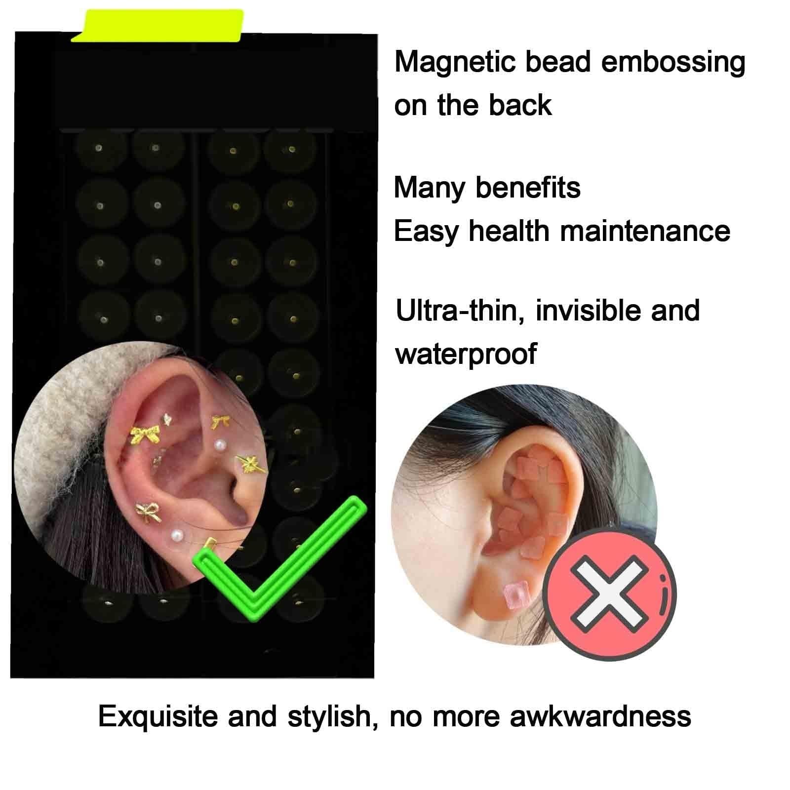 Decorativo Masaje De Oídos Baile Acupuncture Semillas De Oreja Joyas Impermeable para El Día A Día Semillas Prensa Orejas Portátiles para El Personal 20/40 Uds.(40 PCS)