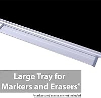 Vista 4 de Pizarra grande negra de 36 x 48 pulgadas para la pared de la escuela, pizarra magnética negra con marco de aluminio y bandeja para marcadores