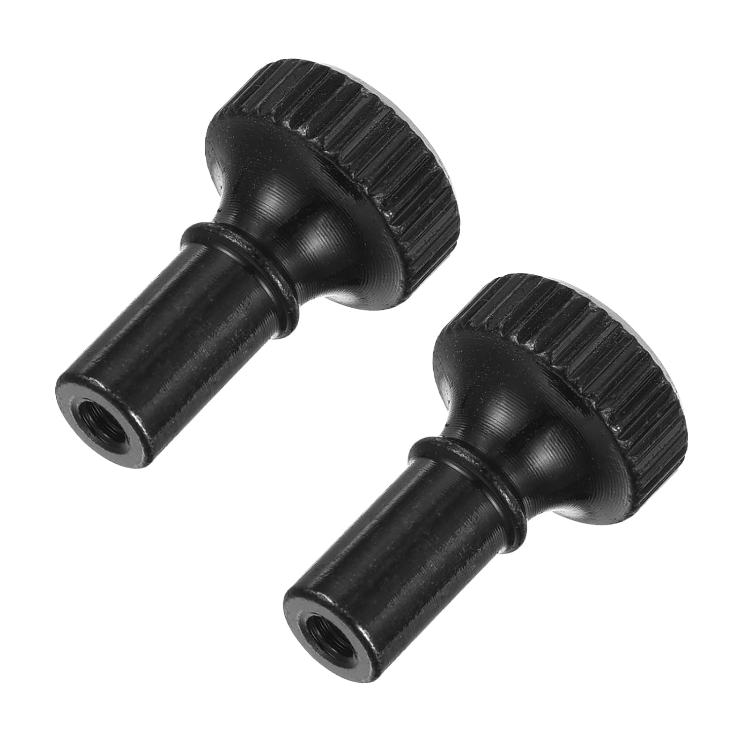 MECCANIXITY 2Pcs Lamp Turn Knob On/Off Lamp Switch Replacement Brass Light Switch Knob Lamp Knob Lamp Switch Extension 19mm Length for Lamp Socket, Black