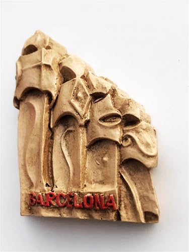 Miniatura 4 de Barcelona España 3D Apartamento Gaudí imán de nevera regalo de recuerdo, resina hecha a mano Barcelona imán nevera colección de decoración para el