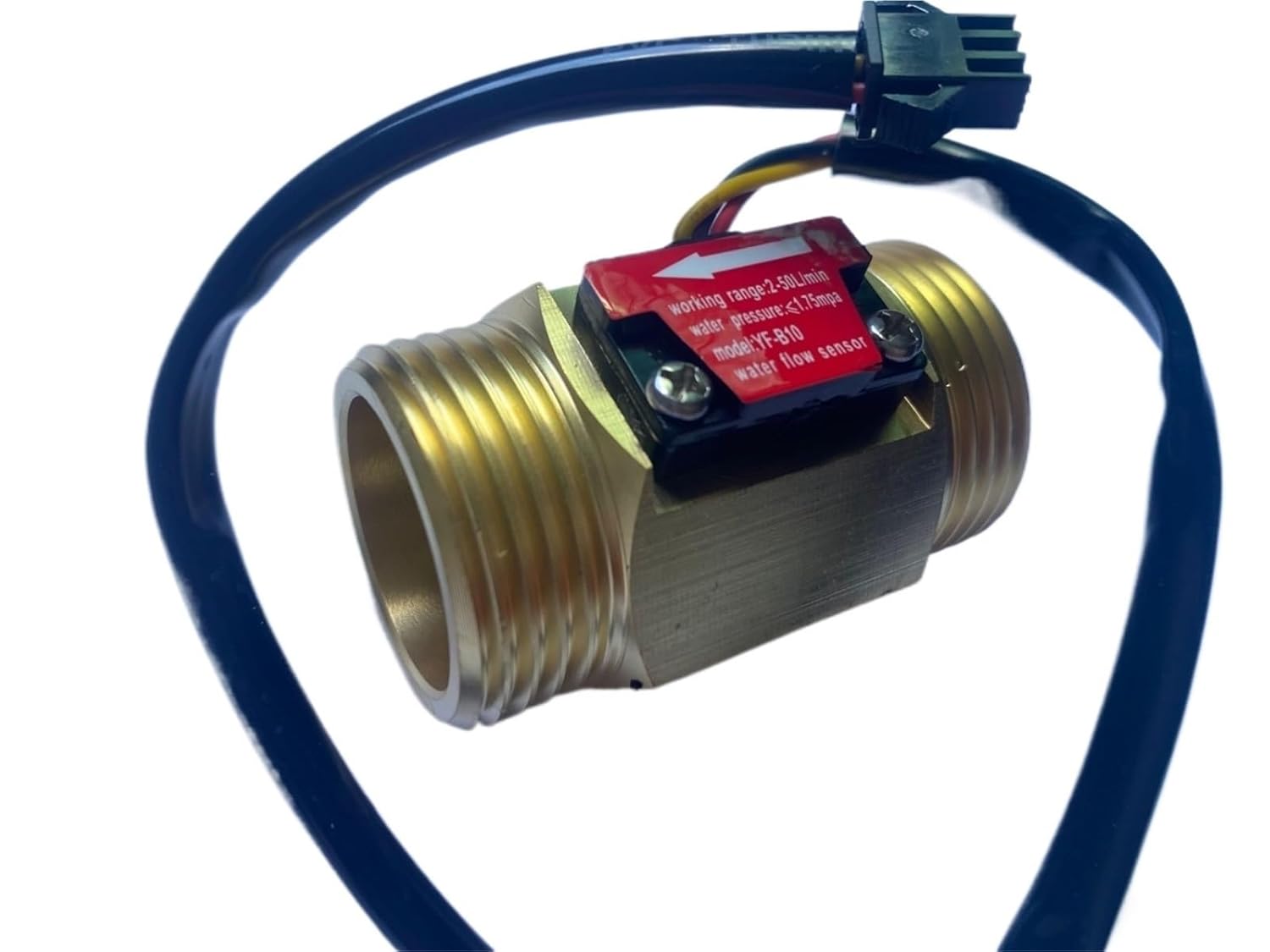 1pcs YF-B10 G1 1inch Water Brass DN25 Hall Effect Flow Sensor Meter Flowmeter 2-50L/min 7V-24V