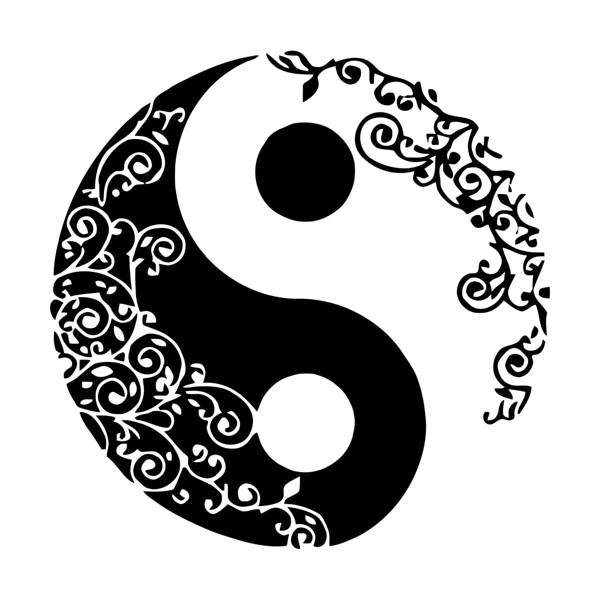 Mandala Wall Decal Yin Yang Yoga Studio Bohemian Vinyl Wall Sticker Boho Home Decor Bedroom Art Wallpapers Self-Adhesive Large - 57x57cm โ image 1