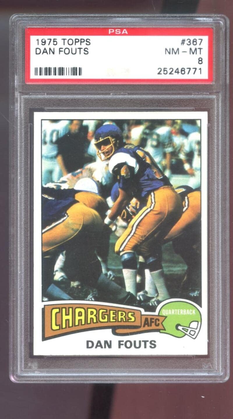 1975 Topps #367 Dan Fouts ROOKIE RC PSA 8 Graded Football Card Chargers NFL