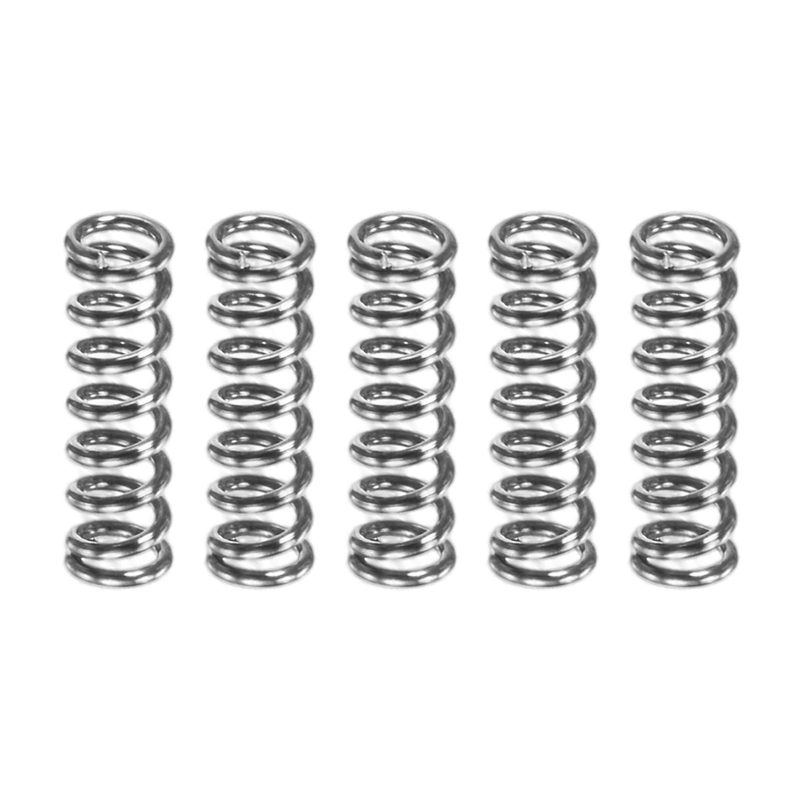 M METERXITY 5-Pack Compression Springs, 10mm Length 3mm OD 304 Stainless Steel Pruner Replacement Springs for Garden Tool/DIY/Mechanical Repair Replacement [Silver Tone, 0.5mm Wire Size] — image 1