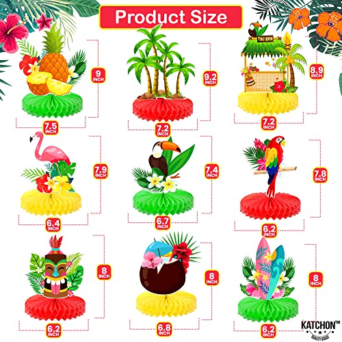 Katchon, Big Hawaiian Centerpieces For Tables - Pack Of 9 | Luau Party Decorations | Hawaiian Table Decorations For Hawaiian Party Decorations | Tropical Table Decorations, Aloha Table Decorations #TOP3